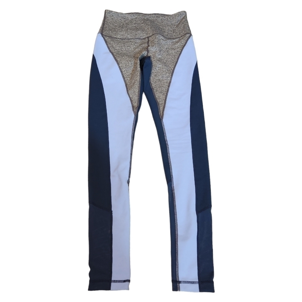 Zella NWOT Women's Colorblock Gray and Blue Workout Yoga Leggings, Small - Picture 1 of 12